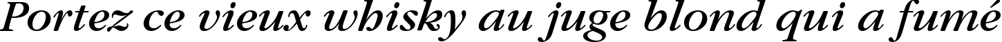 Пример написания шрифтом Garamond ITC Book Italic BT текста на французском