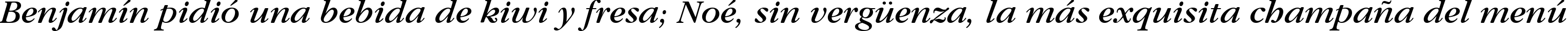 Пример написания шрифтом Garamond ITC Book Italic BT текста на испанском