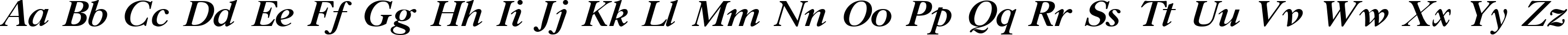 Пример написания английского алфавита шрифтом Gazeta Titul Bold Italic:001.001