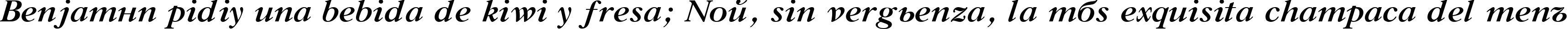 Пример написания шрифтом Gazeta Titul Bold Italic:001.001 текста на испанском