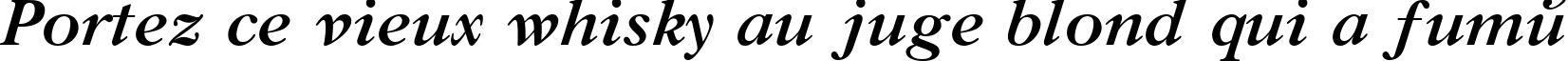 Пример написания шрифтом GazetaTitul Bold Italic текста на французском