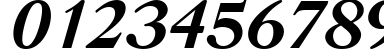 Пример написания цифр шрифтом GazetaTitul Bold Italic