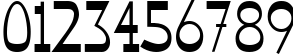 Пример написания цифр шрифтом Geisha