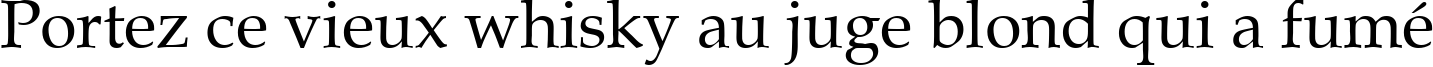 Пример написания шрифтом Gemerald текста на французском