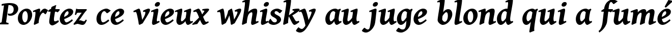 Пример написания шрифтом Gentium Book Basic Bold Italic текста на французском