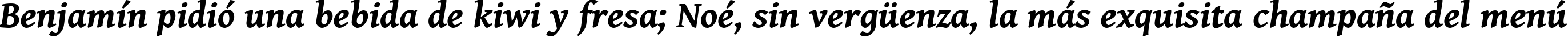Пример написания шрифтом Gentium Book Basic Bold Italic текста на испанском