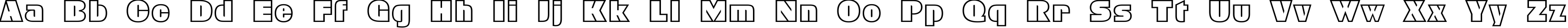 Пример написания английского алфавита шрифтом GeoC
