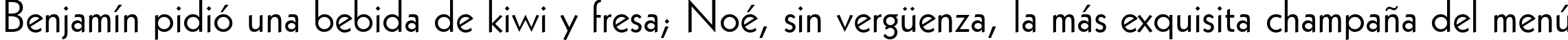 Пример написания шрифтом Geometric 231 BT текста на испанском