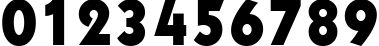Пример написания цифр шрифтом Geometric 231 Heavy BT