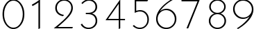 Пример написания цифр шрифтом Geometric 231 Light BT