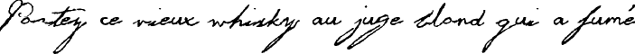 Пример написания шрифтом George Gibson текста на французском
