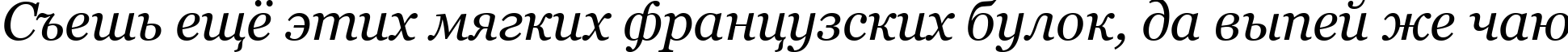 Пример написания шрифтом Georgia Italic текста на русском