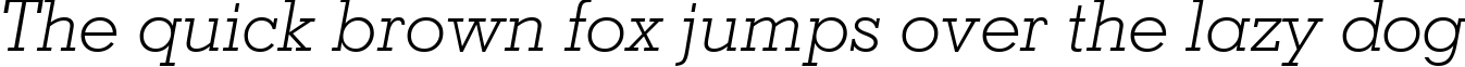 Пример написания шрифтом Light Italic текста на английском