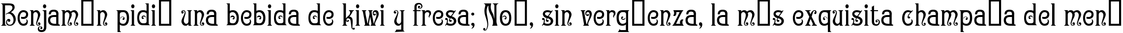 Пример написания шрифтом Gertruda Victoriana Normal текста на испанском