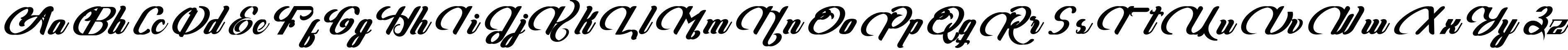 Пример написания английского алфавита шрифтом Ghea Adasta Regular