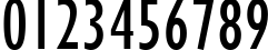 Пример написания цифр шрифтом Gill Sans MT Condensed