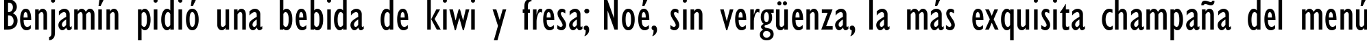 Пример написания шрифтом Gill Sans MT Condensed текста на испанском