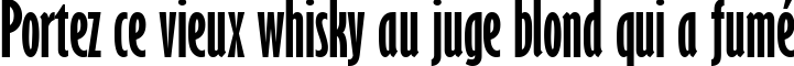 Пример написания шрифтом Gill Sans MT Ext Condensed Bold текста на французском