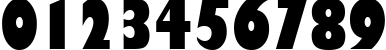 Пример написания цифр шрифтом Gill Sans Ultra Bold Condensed