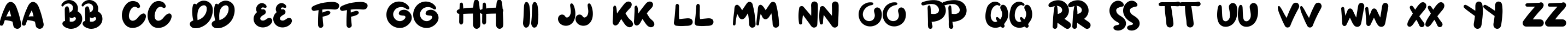 Пример написания английского алфавита шрифтом Ginuks