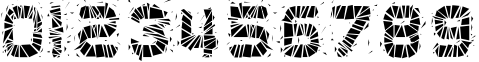Пример написания цифр шрифтом Glaz Krak solid