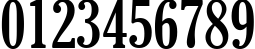 Пример написания цифр шрифтом Gloucester MT Extra Condensed