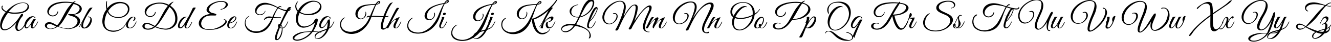 Пример написания английского алфавита шрифтом Good Vibes Pro