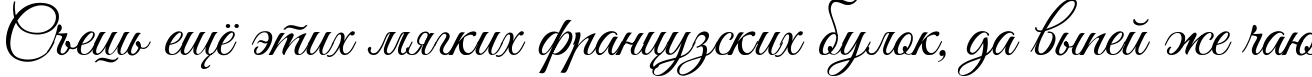 Пример написания шрифтом Good Vibes Pro текста на русском