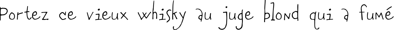 Пример написания шрифтом GoodKitty текста на французском