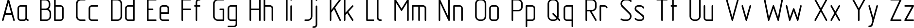 Пример написания английского алфавита шрифтом GOST Type AU