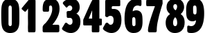 Пример написания цифр шрифтом Gothic 821 Condensed BT