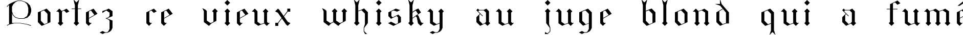 Пример написания шрифтом GothicI текста на французском