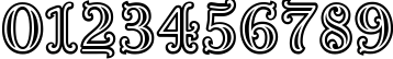 Пример написания цифр шрифтом Goudy Decor InitialC