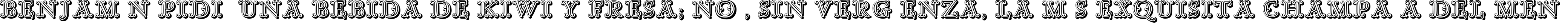 Пример написания шрифтом Goudy Decor ShodwnC текста на испанском
