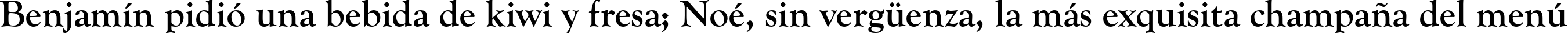 Пример написания шрифтом Goudy Old Style Bold текста на испанском