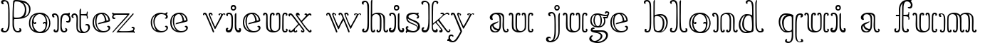 Пример написания шрифтом Goudy OrnateC текста на французском