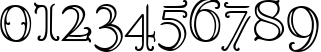 Пример написания цифр шрифтом Goudy OrnateC