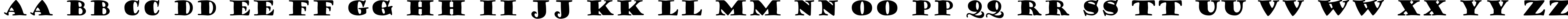 Пример написания английского алфавита шрифтом Goudy Stout