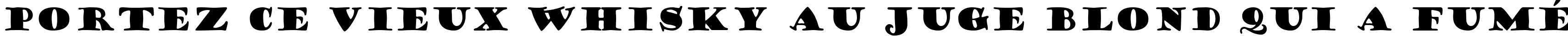 Пример написания шрифтом Goudy Stout текста на французском