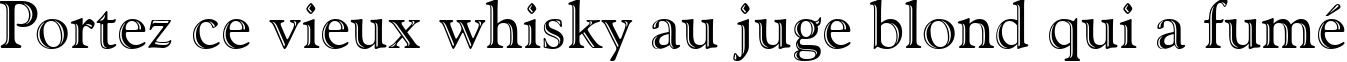 Пример написания шрифтом Goudy Handtooled BT текста на французском