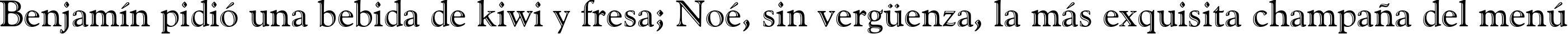 Пример написания шрифтом Goudy Handtooled BT текста на испанском