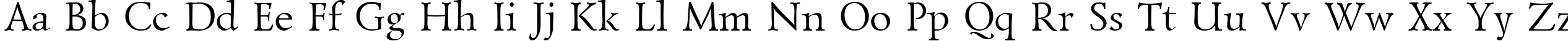 Пример написания английского алфавита шрифтом GoudyOld