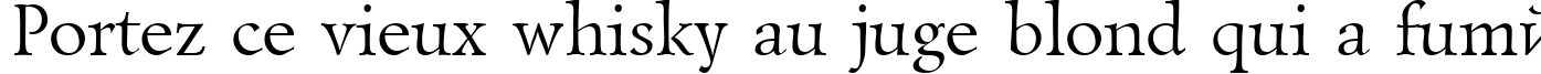 Пример написания шрифтом GoudyOld текста на французском