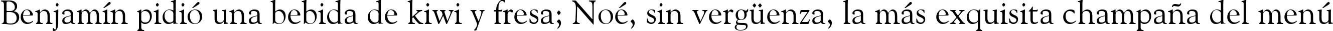 Пример написания шрифтом Goudy Old Style BT текста на испанском