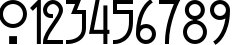 Пример написания цифр шрифтом Greyhound