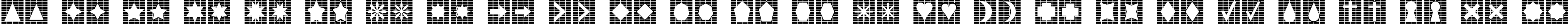 Пример написания английского алфавита шрифтом Grids n Things 2