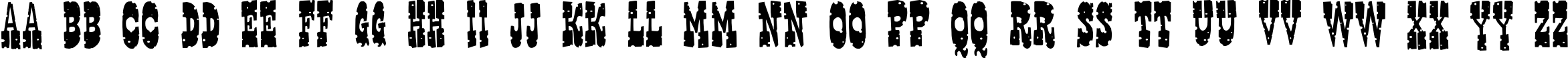 Пример написания английского алфавита шрифтом Gringo Nights