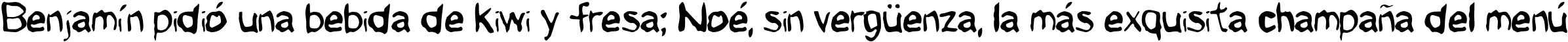 Пример написания шрифтом Gritzpop текста на испанском