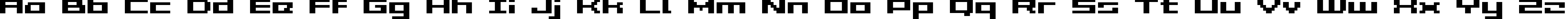 Пример написания английского алфавита шрифтом Grixel Acme 5 Wide Bold