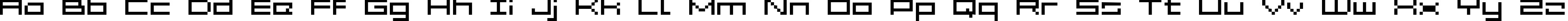 Пример написания английского алфавита шрифтом Grixel Acme 5 Wide